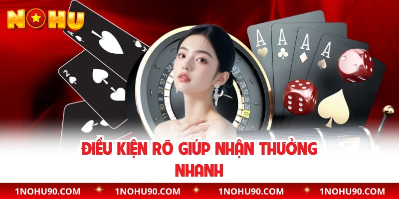 Điều kiện rõ giúp nhận thưởng nhanh